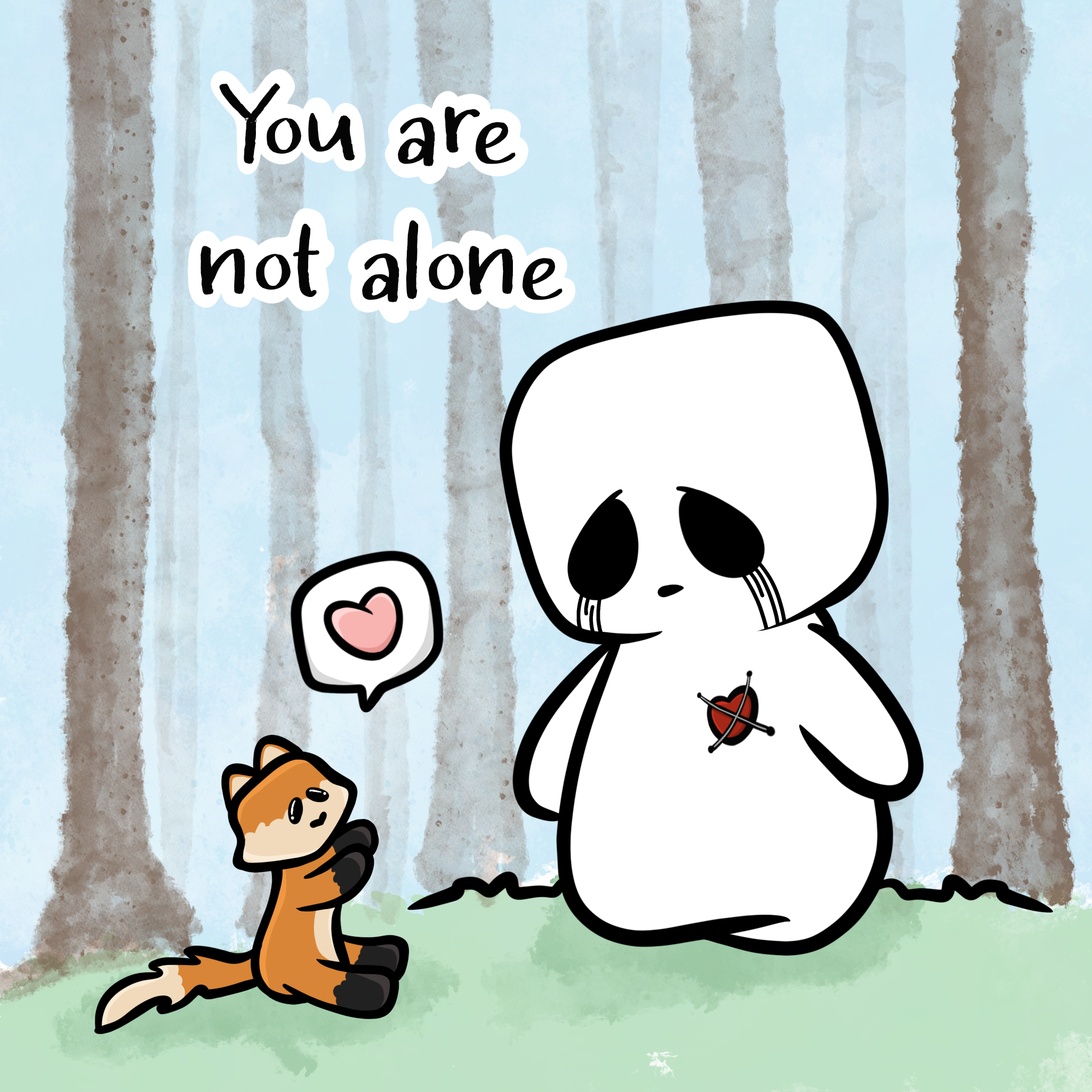 Klutzi reminding you that you are not alone