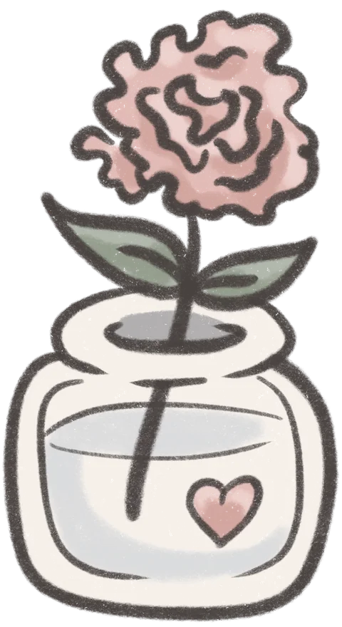 Rose in a jar